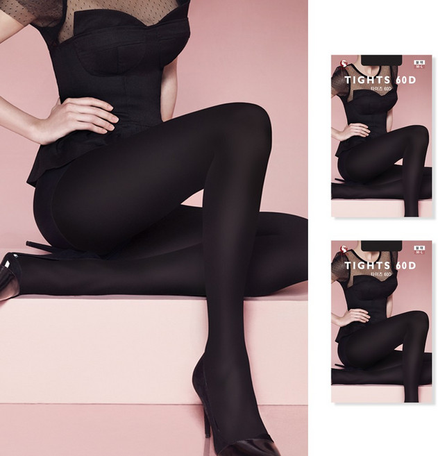 비너스 60D 고탄력 유발 타이즈 2매