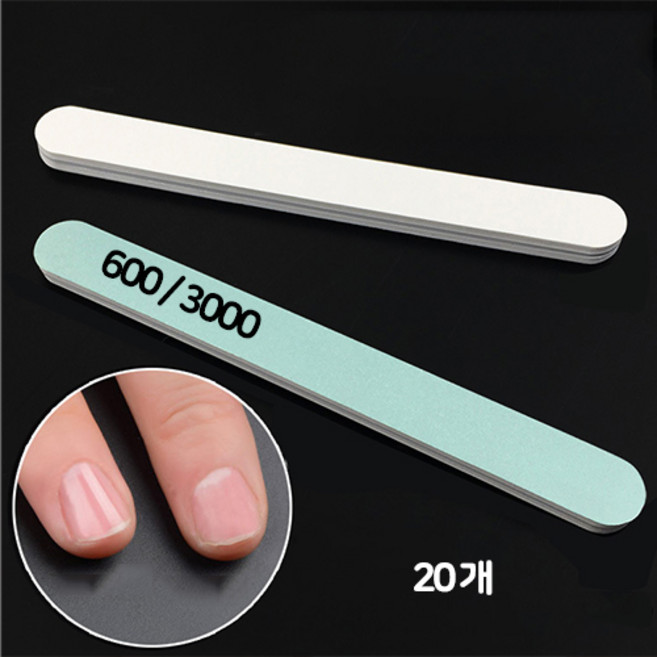 애니데코 네일 샤이닝 파일 버퍼 GRIT 600/3000, 20개
