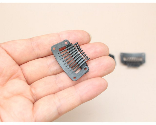 플라스틱 가발핀 9발핀 국산 공항검색 통과시 유용, 1개, 검정