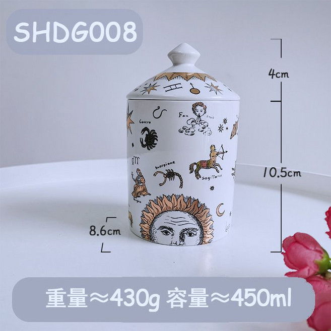 블루밍가든 감성 인테리어 포르나 얼굴 세라믹 캔들홀더 세티, 008