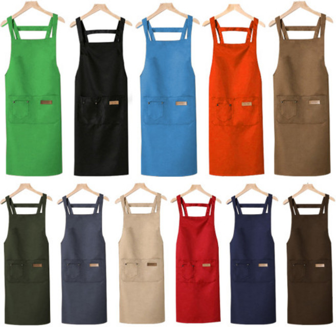 오가닉라이프 H형 생활방수 앞치마 빅사이즈 카페 레스토랑 어린이집 예쁜앞치마, H형 생활방수 앞치마 (블랙), 1개