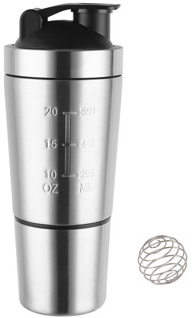 Siemzon 메탈쉐이크 304 스테인리스 블랜더보틀, 1개, 700ml - 쿠팡