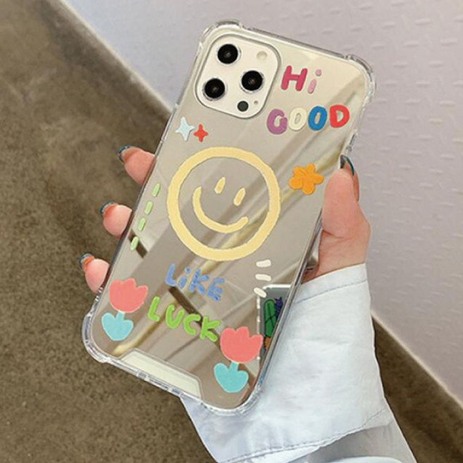 나인틴프라이데이 스마일 거울 미러 낙서 아이폰 갤럭시 케이스 폰케이스