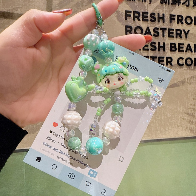 아이실린 다양한 스마트폰 손목 스트랩 투명 하트 키링 (34종), 1개, A-10