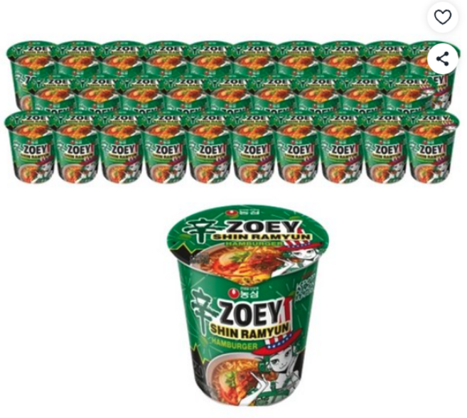 신라면 햄버거 컵 65g, 30개