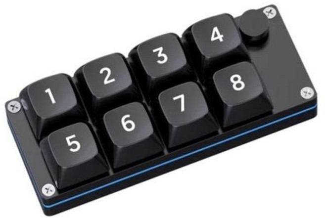 매크로키패드 USB-C 유선 기계식 게이밍 키보드 8 키 미니 키패드 4 색 RGB 조명 사용자 정의 프로그래밍 가능 매크로 숫자 키패드, 없음, 2) 블랙, 2) Black, 없음