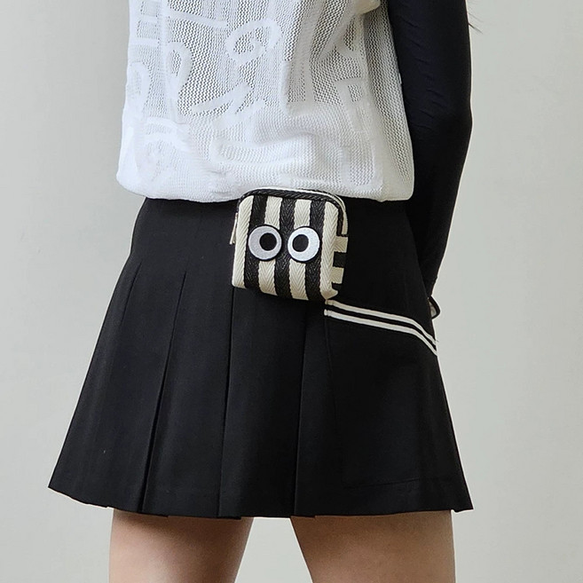 [순이야] C.골프공 파우치 골프볼 주머니 케이스 볼마커, 블랙, 1개