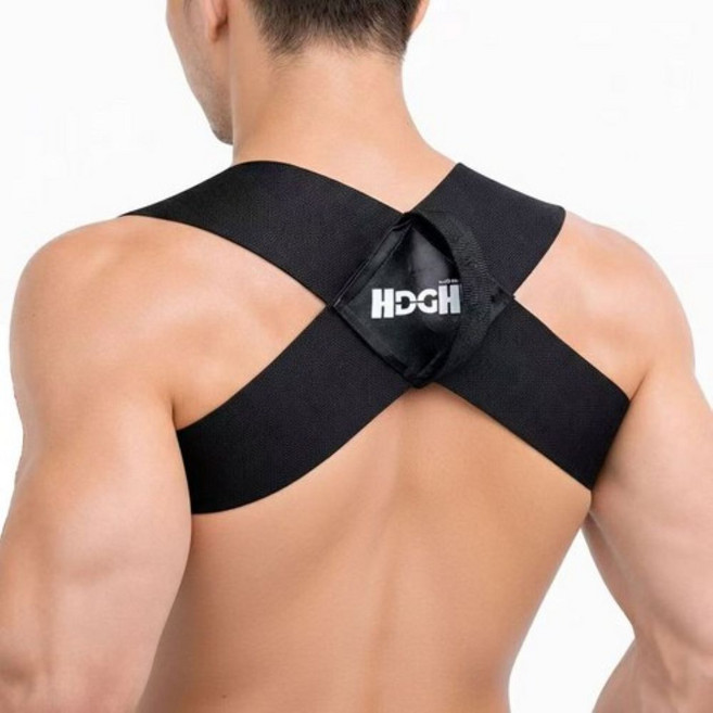 더디짐 어깨 교정 밴드 굽은 등 어깨 바른 자세 거북목 교정 밴드, 1개