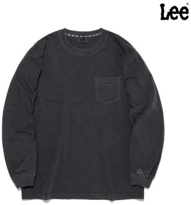 LEE 다이드 라벨 긴팔 티셔츠 피그먼트 챠콜 (LE2601LT10PO) 252093