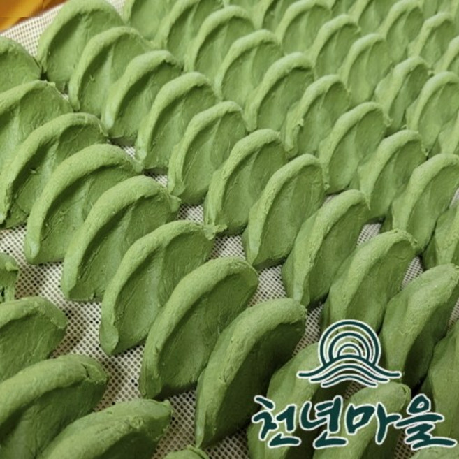 [생산자판매] 천년마을 모시송편 모시떡 생송편 기피동부 모싯잎송편 참깨흑임자80개, 40g, 1세트