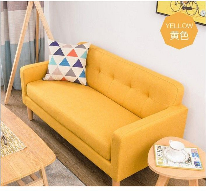 패브릭 3인용 쇼파 기능성 모듈 거실 원룸 편안한 가정용 대기실 소파 스윙, B. 노란색
