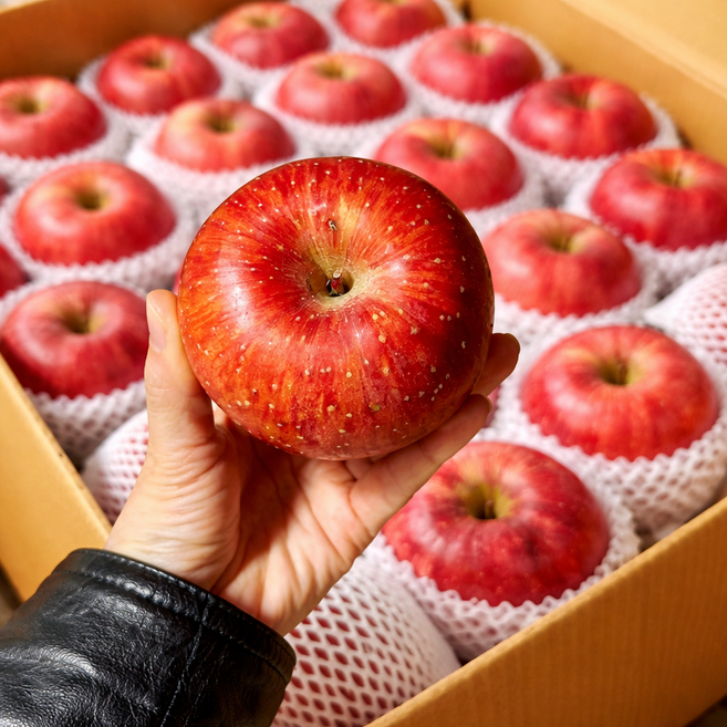 [1+1 파격할인] 영천 온그대로 먹는 꿀 햇 사과 5KG 대과 (총 10키로 배송), 1박스, 10KG