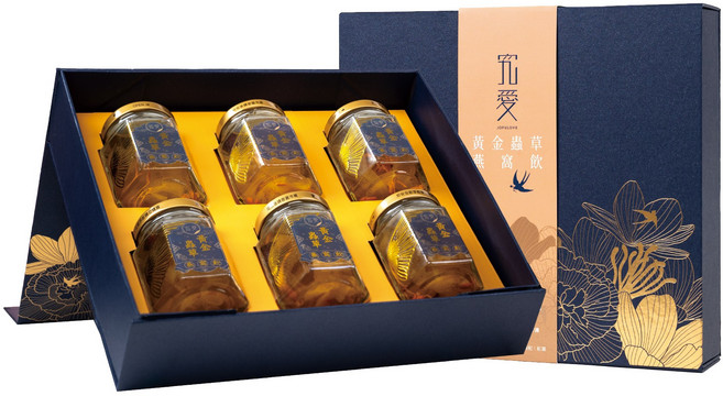 究愛 黃金蟲草燕窩飲 6入禮盒, 6個, 115ml