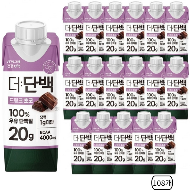 더단백 드링크 초코, 250ml, 108개
