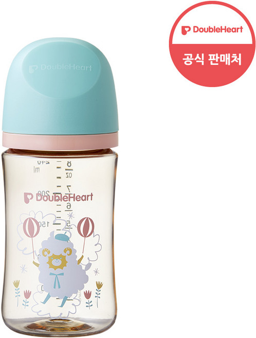 더블하트 모유실감 3세대 PPSU 하늘을날꼬양(젖꼭지M), 2박스, 하늘을날꼬양 젖꼭지(M), 240ml