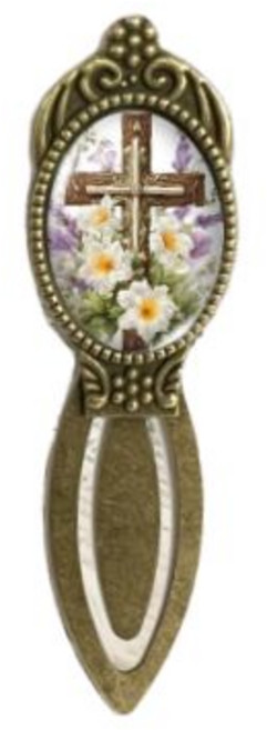 보스케 십자가 성경 메탈 책갈피, 1개, 클래식 가든