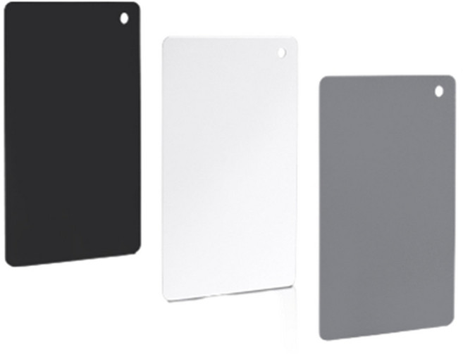 화이트밸런스 색상보정 휴대용 미니 그레이카드, 1개, 상세페이지 참조