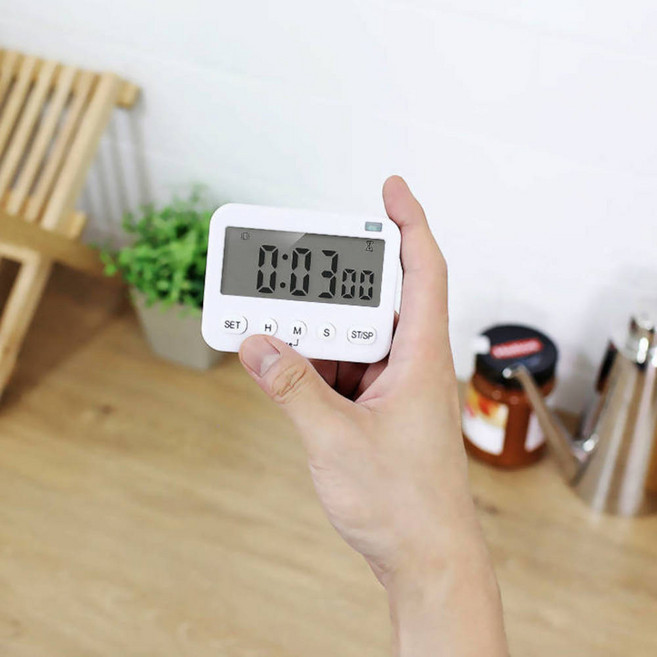 무소음 미니 디지털 LED 탁상 책상 진동 알람 전자 시계 타이머 스탑워치 수험생시계