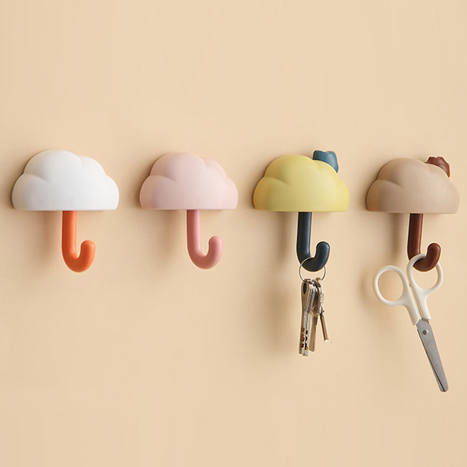 DQmall 클라우드 구름 후크, 4개, 믹스