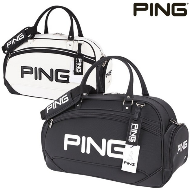 핑 2025 스포티 G5 보스턴백, 화이트블랙