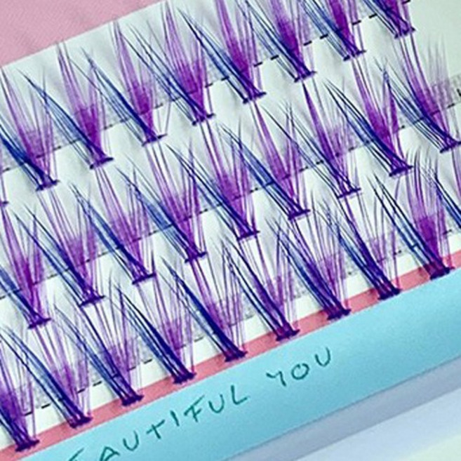 걸스코코 아이하라 속눈썹 인조 가닥속눈썹, 1개, 포인트컬러래쉬 속눈썹_11mm