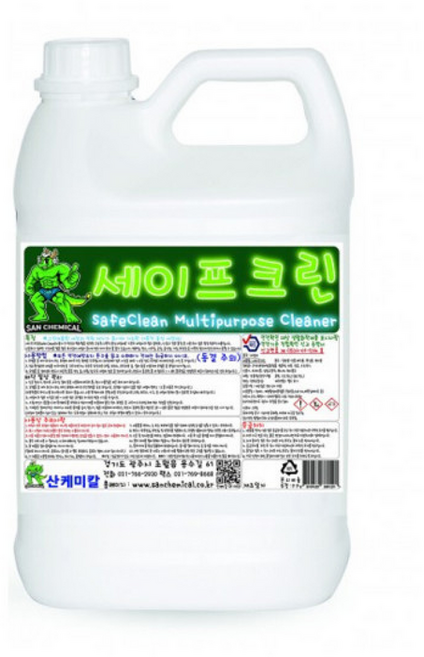 세이프크린 다목적 중성세제 화장실청소세제, 1개, 3750ml