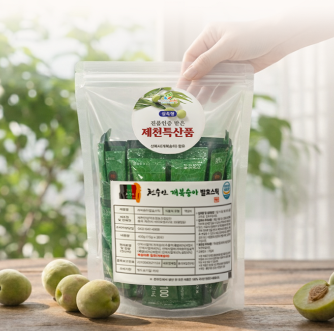 [실속형] 천수인 개복숭아발효스틱 30/50/100포 - 발효 효소 엑기스, 15g, 50개