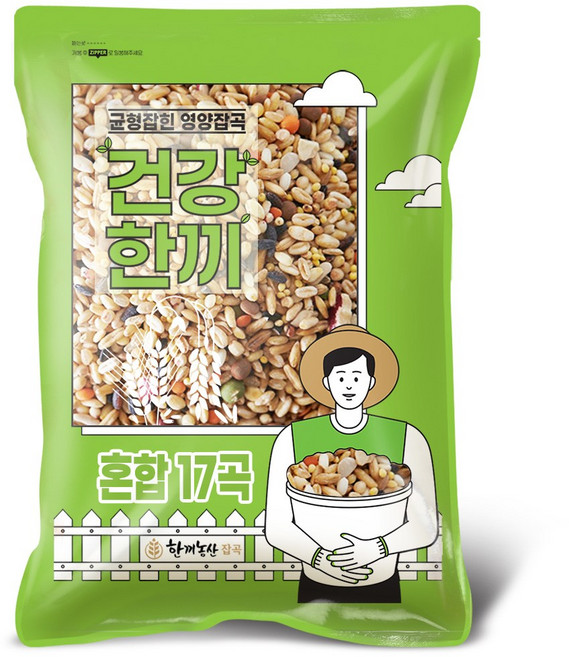 한끼농산 혼합잡곡 17곡 5kg 슈퍼푸드 귀리+렌틸콩, 1개