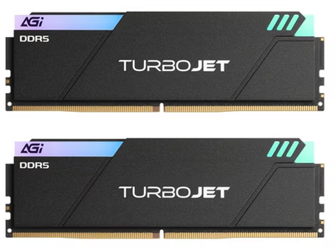 AGI DDR5 6000 CL30 TURBOJET UD858 RGB BLACK 데스크탑 RAM 패키지 서린 (32GB(16Gx2))