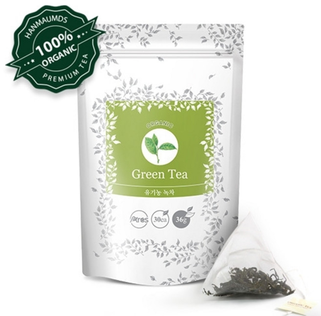 아레스 유기농 녹차 삼각티백, 1.2g, 30개입, 12개