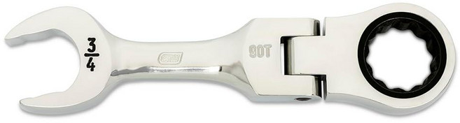 GEARWRENCH 1cm(3/8인치) 90톱니 12포인트 스터비 플렉스 콤비네이션 래칫 렌치 | 86871, 1.9cm(3/4인치)