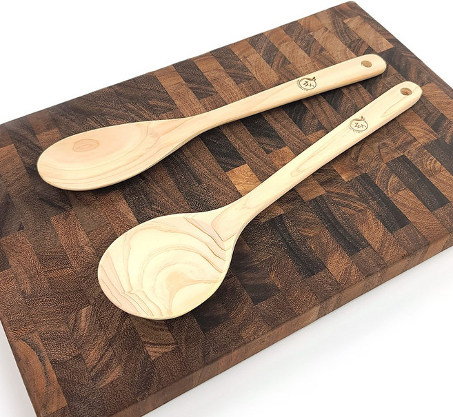 국산 가벼운 통 편백나무 볶음주걱 요리스푼 캠핑 부모님선물 외국인선물 조리도구 친환경, 1개, 편백나무 요리스푼(원형)