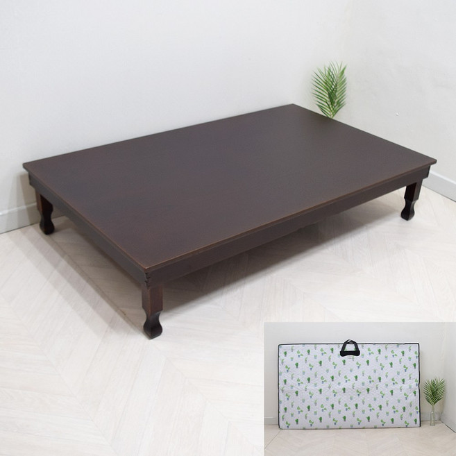 남원 향림공예 잉꼬공방 커피 캡 교자상 1500 x 900 + 초록정원 교자상커버 접이식 8인용 10인용 밥상 손님상 잔치상 집들이 제사상, 커피캡교자1500x900+초록정원 교자커버