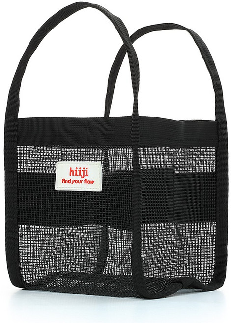 히지 샤워 박스 1L 수영 목욕 메시 미니 손가방 가방 메쉬백 블랙 워터파크 비치