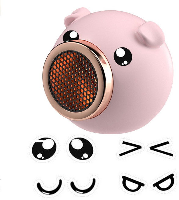 가정용 온풍기 PTC 세라믹 소형 사무실용 욕실용 절전형 탁상용 전기 히터, Pink