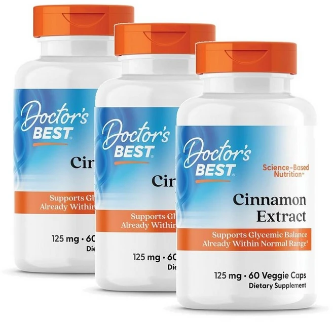 닥터스베스트 시나몬 추출물 125mg 캡슐 Doctor's Best Cinnamon Extract with Cinsulin PF, 60정, 3개 - 쿠팡