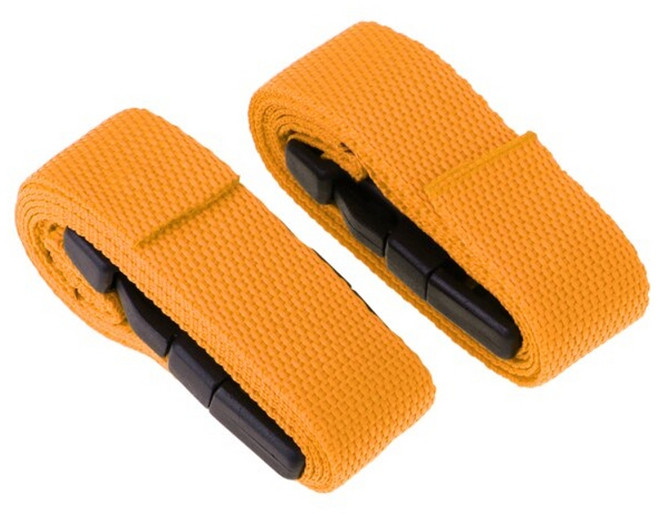 골프항공커버 골프백 항공커버 2pcs 팩 수하물 가방 포장 스트랩 벨트 조정 가능한 골프 카트 빠른 릴리스 버클이있는 고정 벨트, 노란색, 02 Yellow