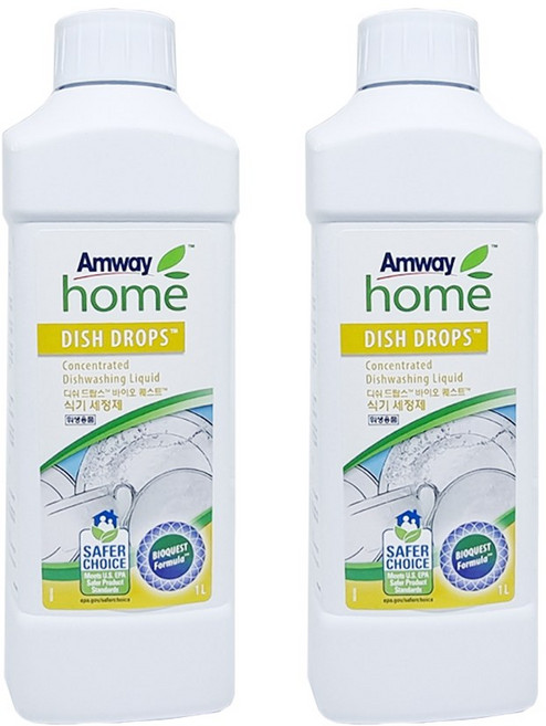 암웨이 식기세정제 1L 바이오퀘스트 2개 (새부리형 마스크 2매 증정)