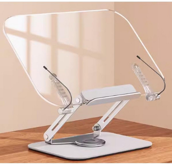 메이크잇업 360도 회전 투명 독서대 각도조절 높이조절 독서대 책받침대 북스탠드 책거치대 노트북 태블릿 거치대, 360도 회전형 2개