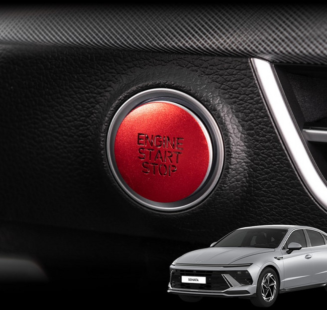 쏘나타 디엣지 용품 스타트 시동 버튼 스위치 커버 튜닝 악세사리, 상세페이지 참조, 1개