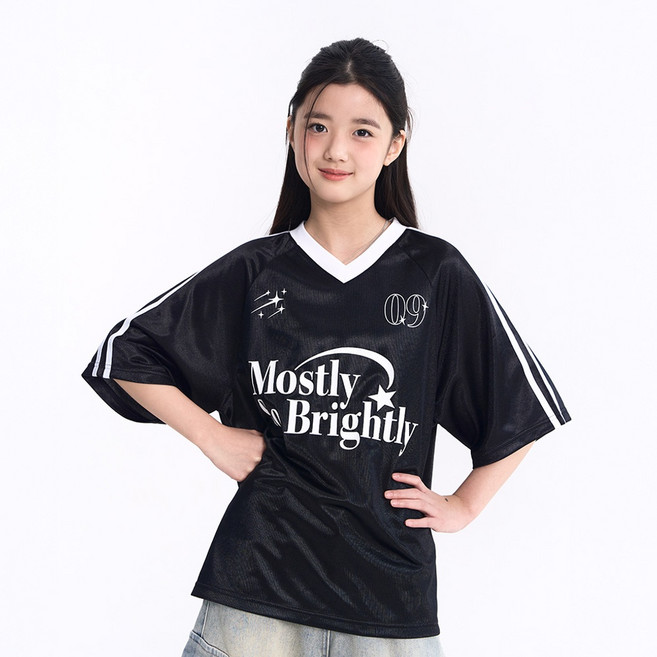 더데이걸 샤이닝 블록 코어 반팔 TGRA25402