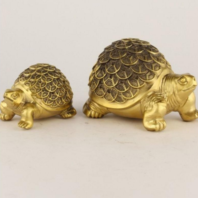미츠키 황금 골드 돈 거북이 재물운 인테리어 선물용 장식품