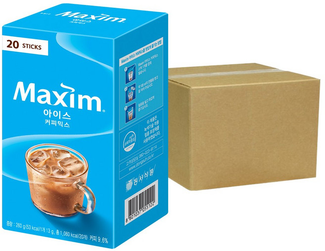 맥심 아이스 커피믹스, 13g, 110개입, 8개