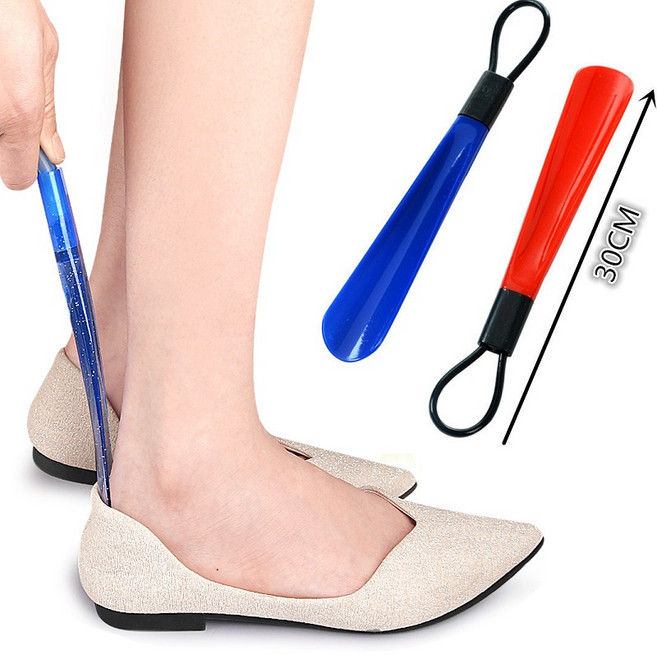 루나버블 고리형 신발 주걱 헤라 신발칼 [30cm / 48cm] 벽걸이 현관 가정 식당 골프 플라스틱 긴 중 롱 구둣 구두주걱 신발주걱 구두헤라 구두칼헤라 구둣주걱 주걱칼, 1개, 레드(30cm)