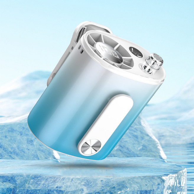 ibooooo 行動式戶外風扇 100段風速調節 3600mAh電池 強風續航, 白藍, 英文說明書