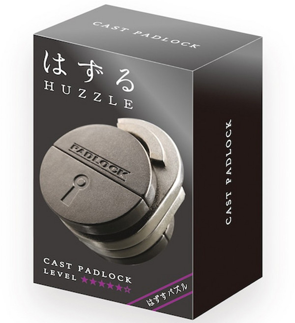 해피퍼즐 하나야마 캐스트퍼즐 패드락 PADLOCK 5단계 하즈루, 혼합색상, 1개, 4피스