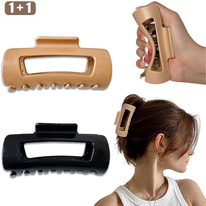 루베이 빅사이즈 부드러운 집게핀 강력고정 미끄럼방지 반묶음 올림머리 머리핀