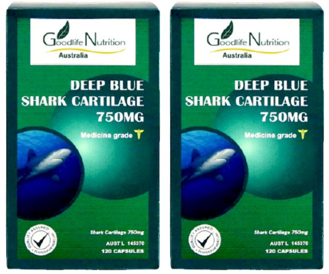 굿라이프 뉴트리션 호주 청상어연골 750mg 120캡슐2팩, 120정