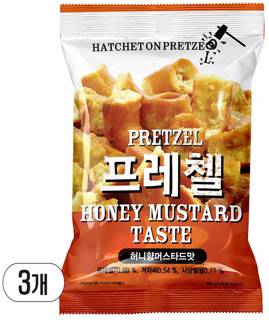 프레첼 허니머스타드, 85g, 3개