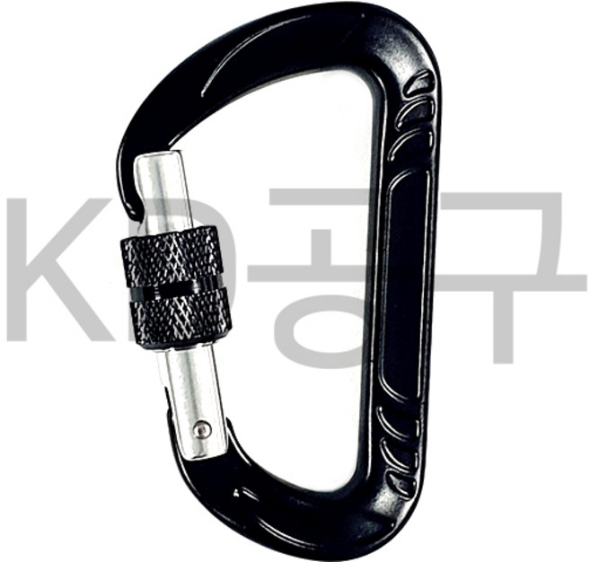 KD공구 카라비너 알루미늄카라비너 대형 등산 캠핑 클라이밍 산업용 케이디공구 KD09, 블랙